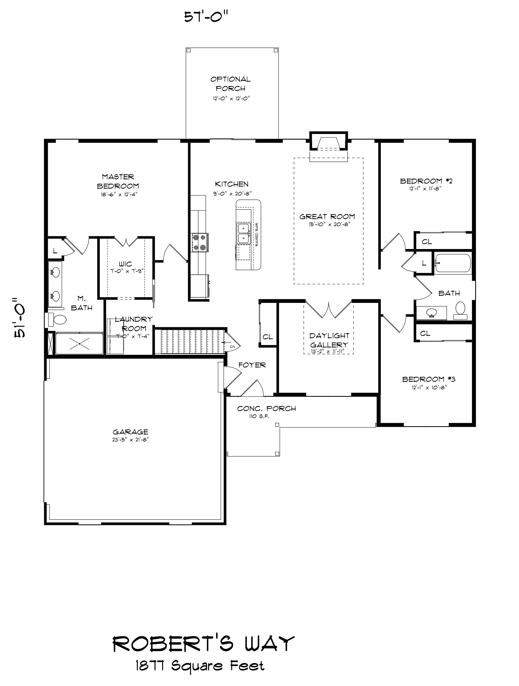 Robert's Way ranch floor plan